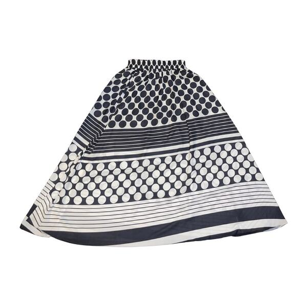 Polka Dot Abstract Maxi long Skirt Elastic Pull on Waist SZ Small 90s Inspired - Picture 2 of 4